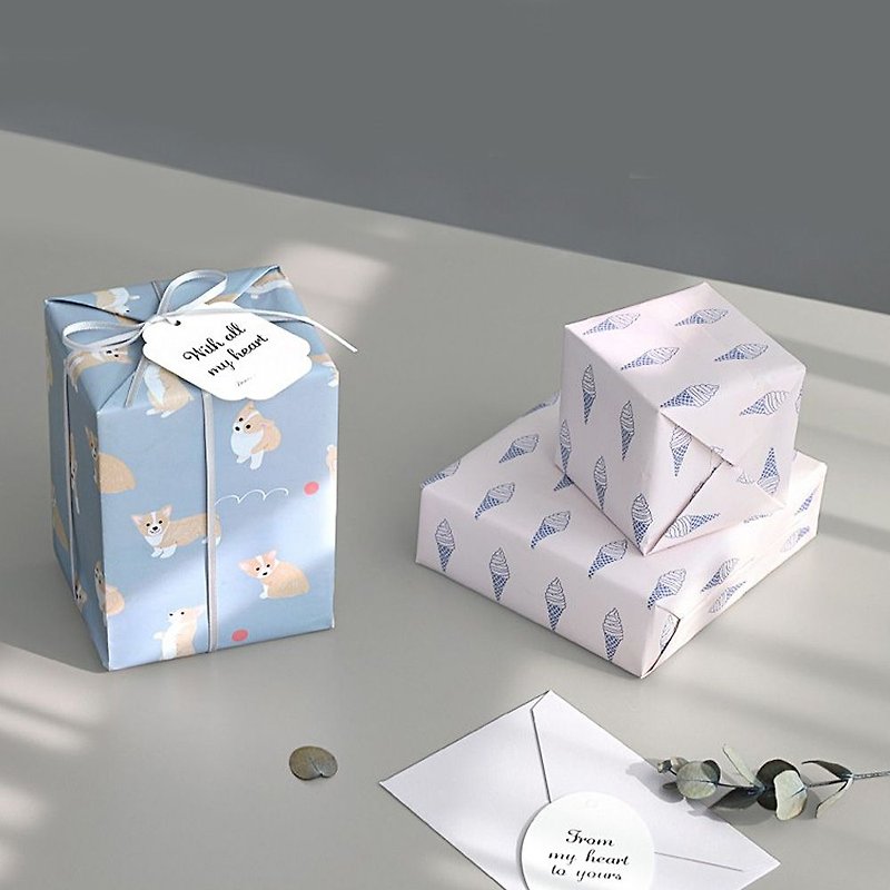 ICONIC Heartはあなたに属します -  Gift Wrapping Paper Group Ver2-A、ICO52002 - ラッピング - 紙 多色