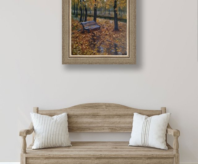 絵画　「秋木立」　約58.5cm X 約71cm 宮本秋風 木版画『京の四季』 | 東京書芸館公式通販ウェブサイト