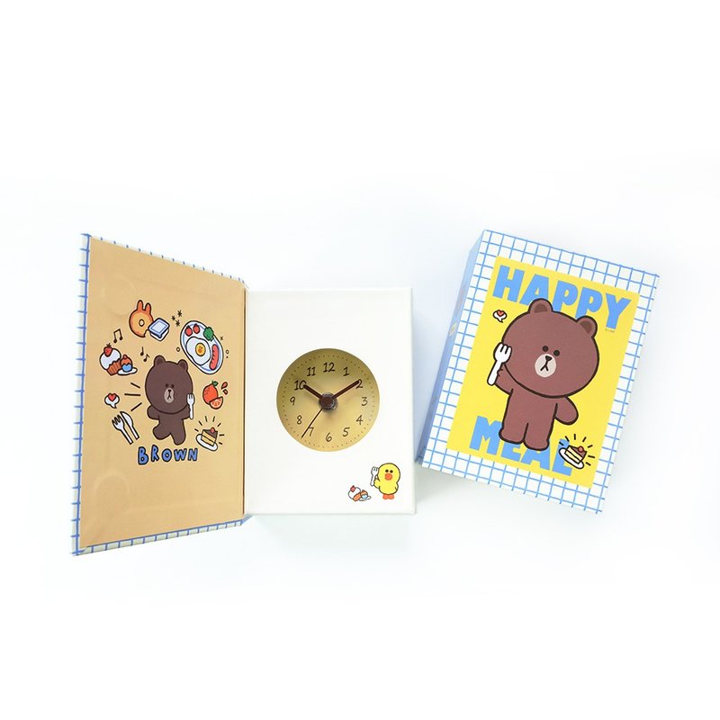 LINE FRIENDS書本桌鐘- 熊大歡樂餐 (無鬧鐘) - 擺飾/家飾品 - 紙 藍色
