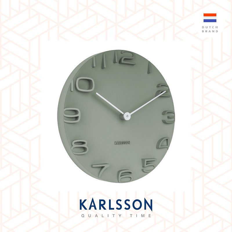 荷蘭Karlsson Wall clock On The Edge green w. chrome hands - 時鐘/鬧鐘 - 塑膠 綠色