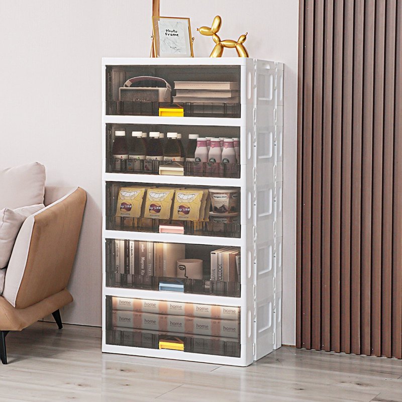 Yeya Yeya 58-sided wide-speed group type simple wind-through window five-layer drawer storage cabinet-2 colors optional - กล่องเก็บของ - พลาสติก 