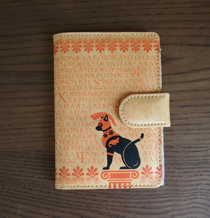 ANCIENT Greek pattern paper ID cover passport cover - ที่เก็บพาสปอร์ต - ไฟเบอร์อื่นๆ สีทอง