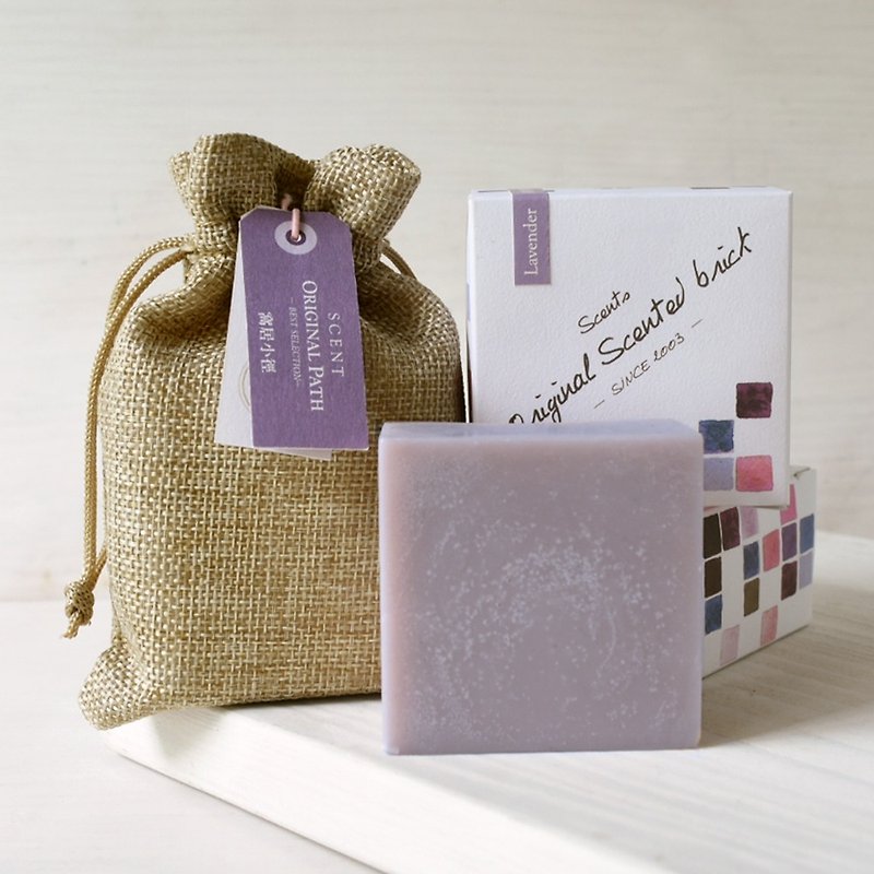 Elegant floral scent │ Lavender Garden Essential Oil Fragrant Brick │ Handmade │ Baby Baby Applicable - Fragrances - Wax Purple
