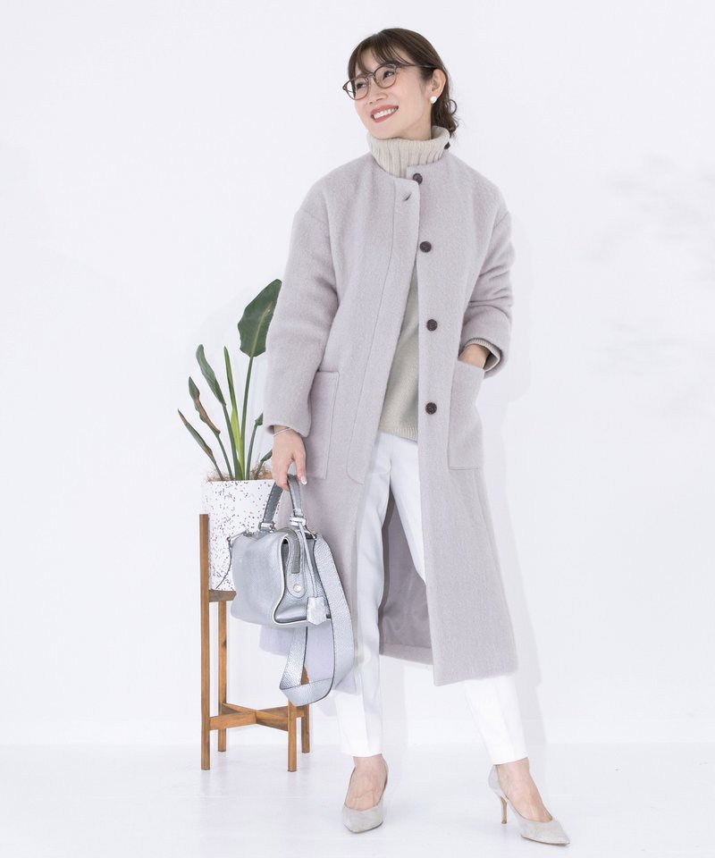 Coat shaggy material Long length / Liala x PG Shop jointspace Women