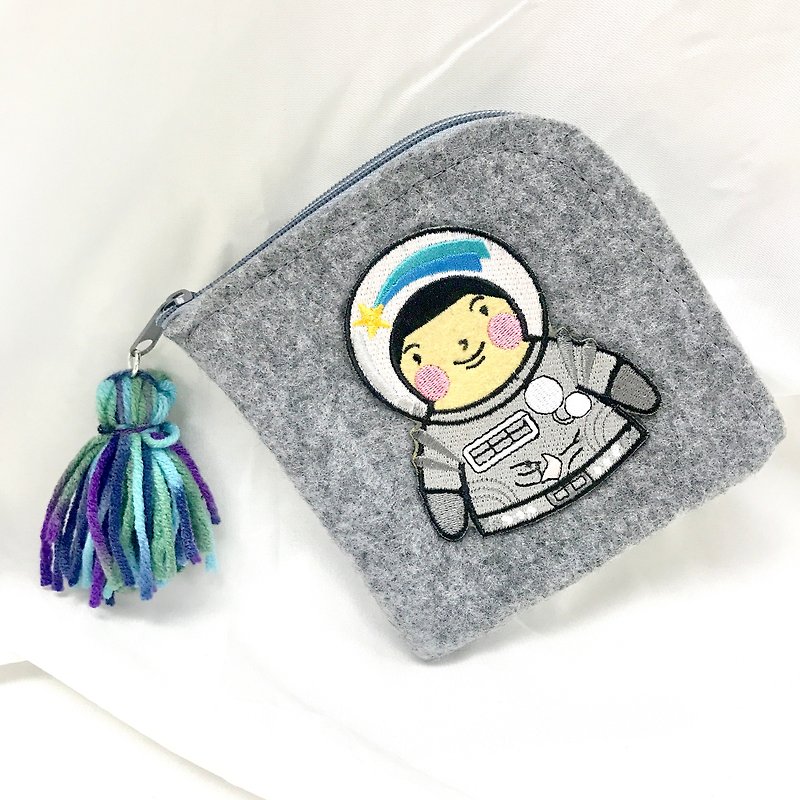 Fat Boy Lok Felt purse - astronaut  - Coin Purses - Polyester Multicolor
