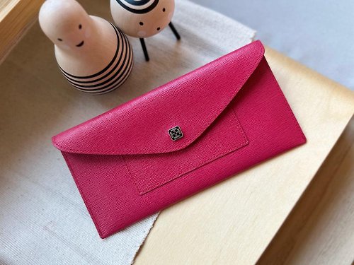 Tosca creations Tosca | Letter Wallet お手紙| 真皮 薄 長皮夾/卡片- 桃紅