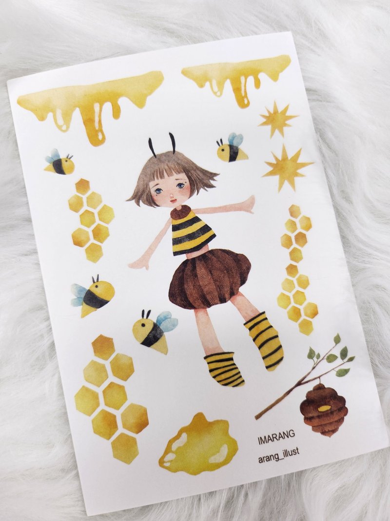 Honey bee minimi collage paper 180g - 貼紙 - 紙 