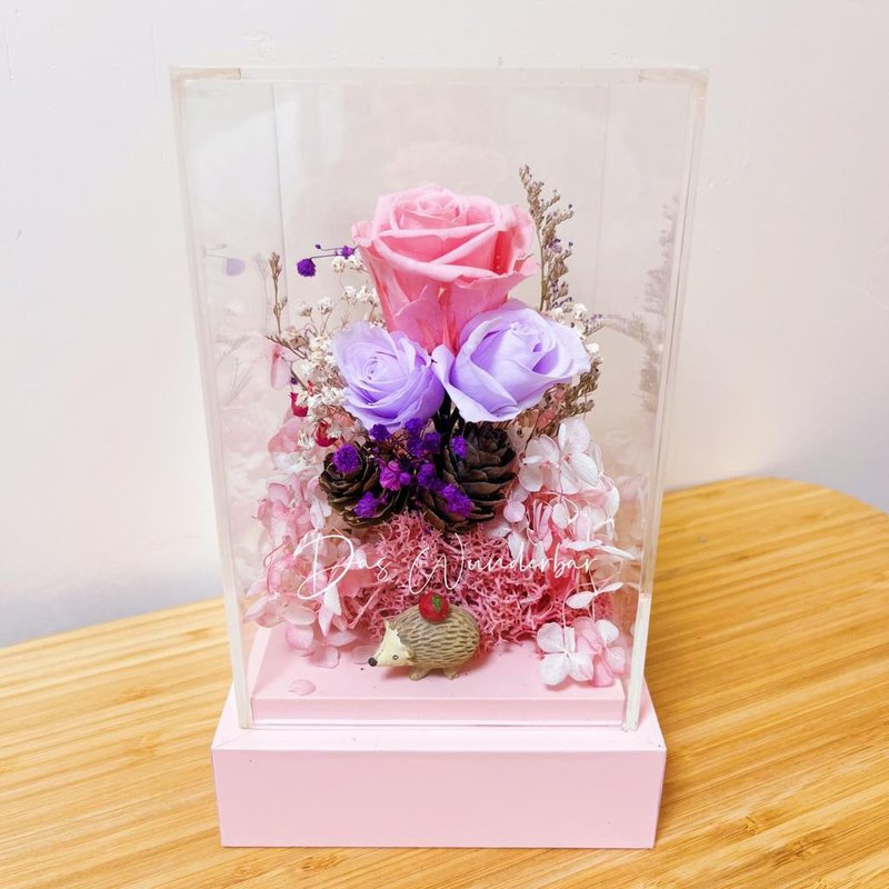 (M) Preserved Flower Box - Pink Theme - Items for Display - Plants & Flowers Pink