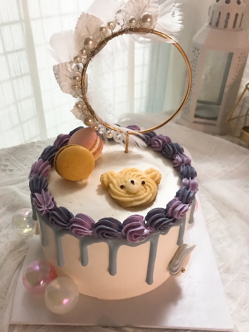 [Beautiful Food Light] Exclusively customized for you-birthday cake Valentine's Day Mother's Day cake Father's Day 6 inches - Tea - Other Materials 