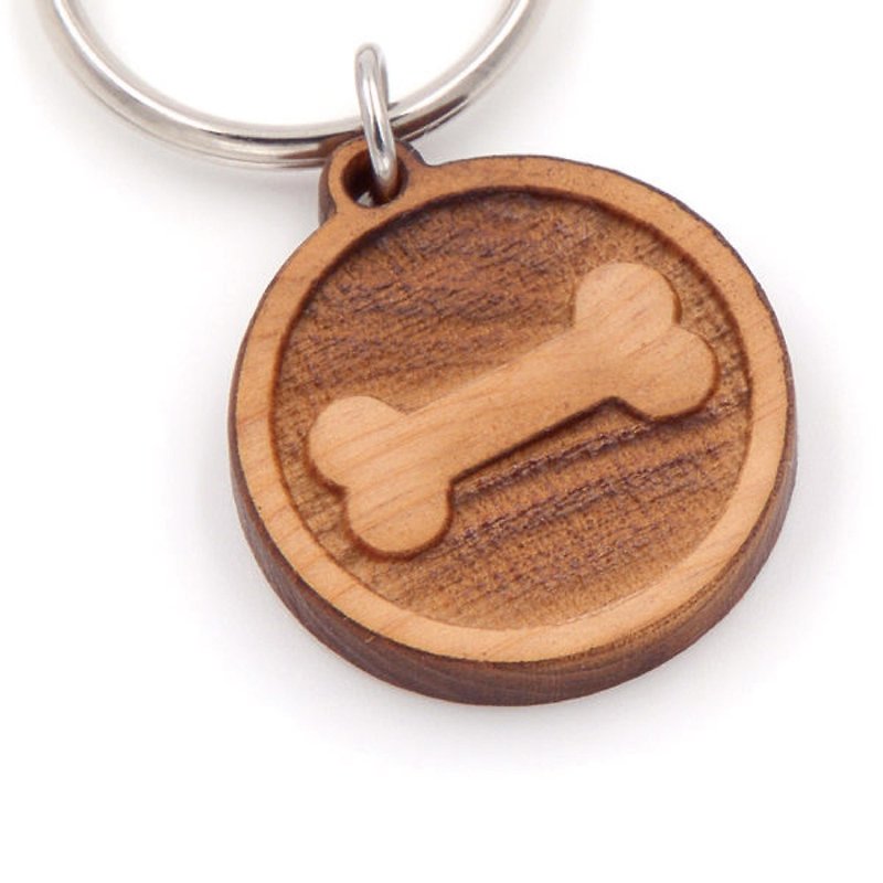 Limited-time special sale Taiwan cypress wood pet lock ring-bone type|Contact by phone number information - Collars & Leashes - Wood Gold