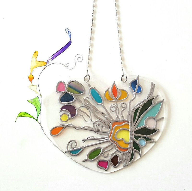 Glass Art Window Ornament Tinker Bell Heart1 - ウォールデコ・壁紙 - アクリル 多色