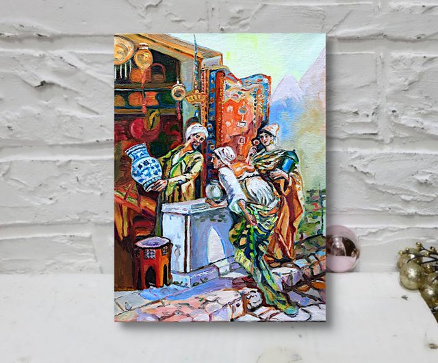 オリエンタルバザール絵画オリジナルアート油絵油絵キャンバス壁