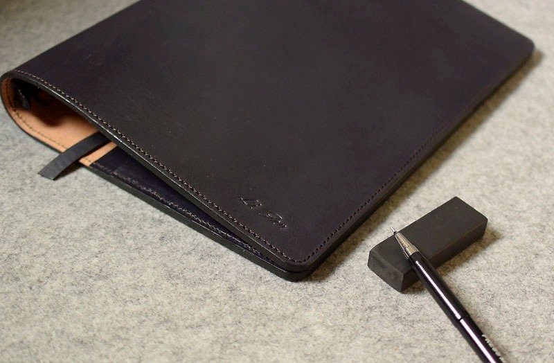 Buckle-free loose-leaf notebook+L interlayer//2023 handbook/notebook - Notebooks & Journals - Genuine Leather 