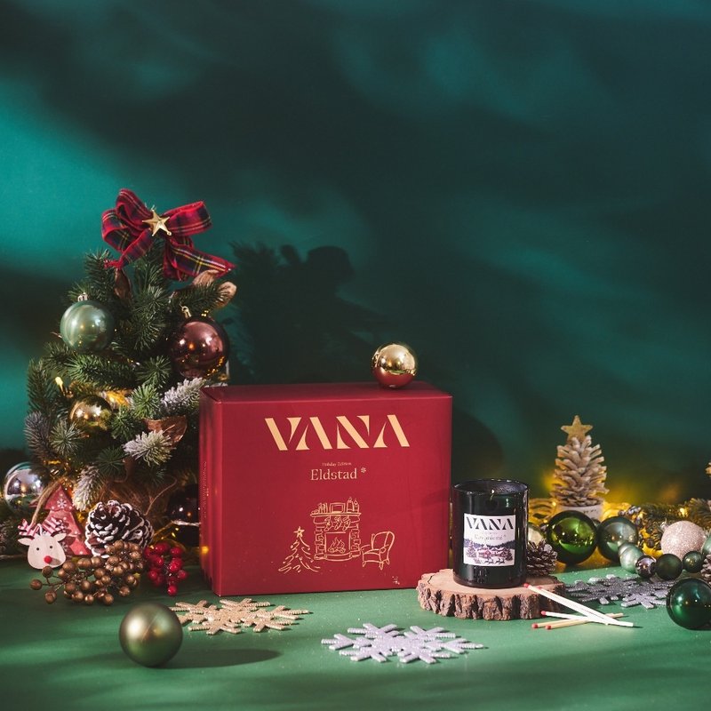クリスマス限定アロマキャンドルギフトボックス - アロマキャンドル＋スウェーデン製マッチボックス 全2種 - キャンドル・燭台 - 蝋 グリーン
