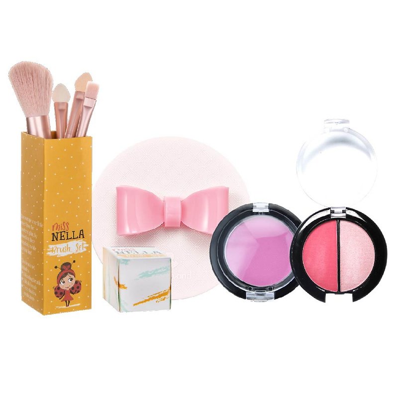 UK【Miss NELLA】x Korea【peachand】Kids Perfect Sunscreen Makeup 4 Included - Sunscreen - Other Materials Pink