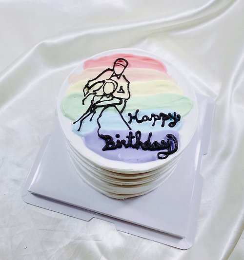 GJ.cake 做自己 生日蛋糕 客製蛋糕 彩虹 情侶 滿周年 6 8吋 宅配