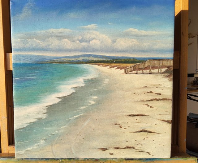 海の絵画 海景 オリジナルアート サニービーチ オリジナルアートワーク