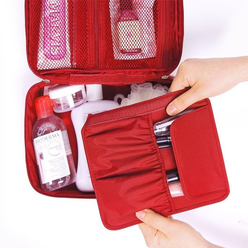 MPL-Travel storage pattern portable universal bag (Flagship Edition - increase) - Classic Red, MPL24727 - ชุดของใช้พกพา - พลาสติก สีแดง