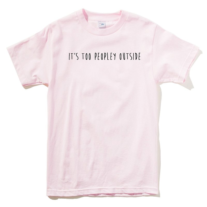 IT'S TOO PEOPLEY OUTSIDE light pink t shirt - Women's T-Shirts - Cotton & Hemp Pink