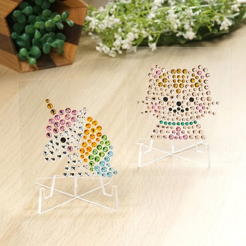 Rhinestone Craft貓仔/獨角獸水鑽裝飾DIY材料包 - 其他 - 其他材質 白色