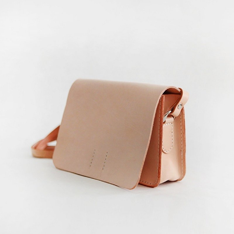 JOYDIVISION handmade leather retro classic simple handbag bag shoulder messenger small fresh small square bag - กระเป๋าแมสเซนเจอร์ - หนังแท้ 