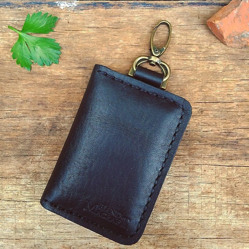 wallet keychain 2nd edition (color Dark Black) - 銀包 - 真皮 