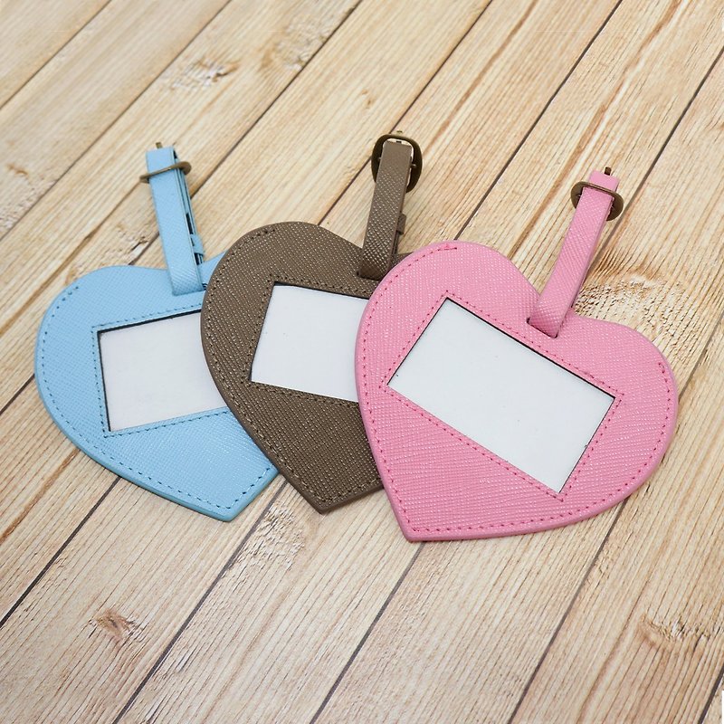 Heart baggage tag - ID & Badge Holders - Genuine Leather Multicolor