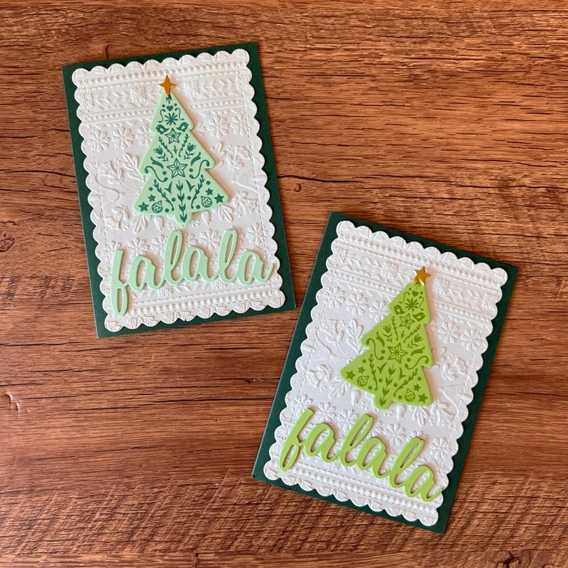 falala Nordic Christmas Tree Christmas Card - การ์ด/โปสการ์ด - กระดาษ สีเขียว