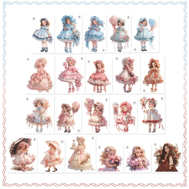 オリジナルステッカー 花の子 - 貼紙 - 紙 