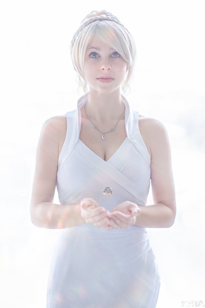 Lunafreya Nox Fleuret Final Fantasy XV cosplay classic dress made to order - 洋裝/連身裙 - 其他材質 