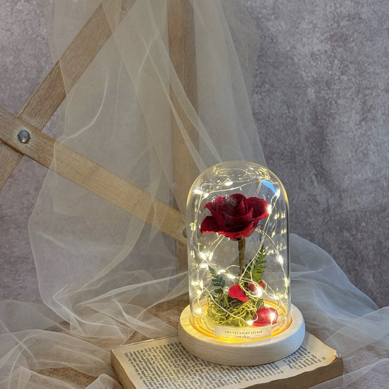 貝兒的玫瑰花 經典酒紅款 可客製 - 乾燥花/永生花 - 植物．花 紅色