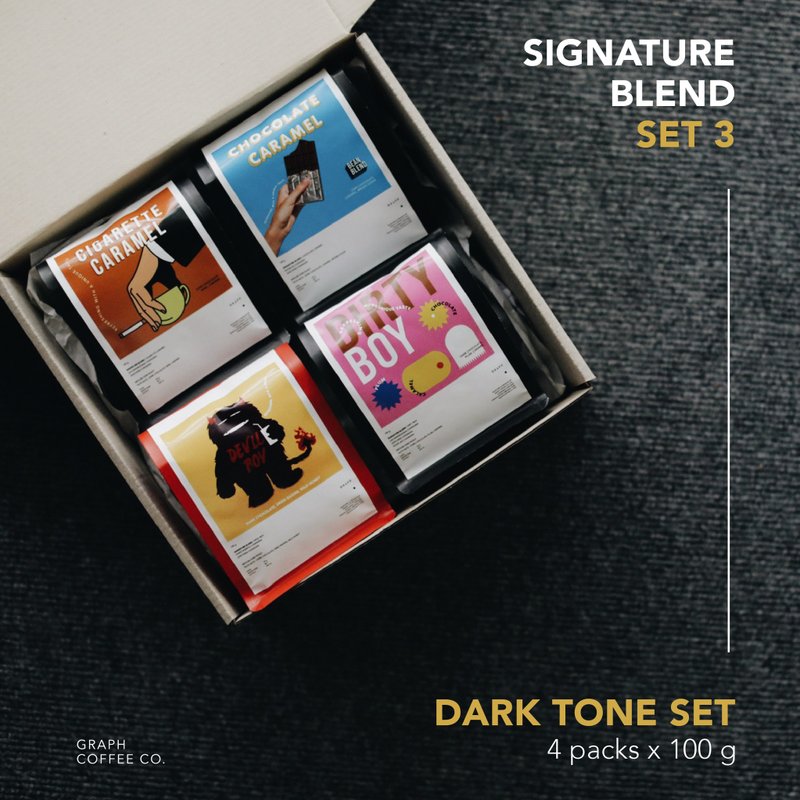 GRAPH | เมล็ดกาแฟชุด 4 แบบ DARK TONE SET - Coffee - Other Materials 