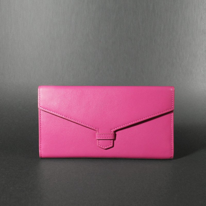 Passion envelopes long pink folder - Wallets - Genuine Leather Pink