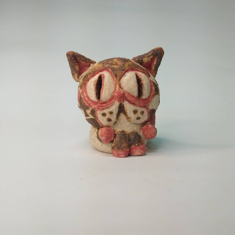 悲しい猫 - 人形・フィギュア - 陶器 多色