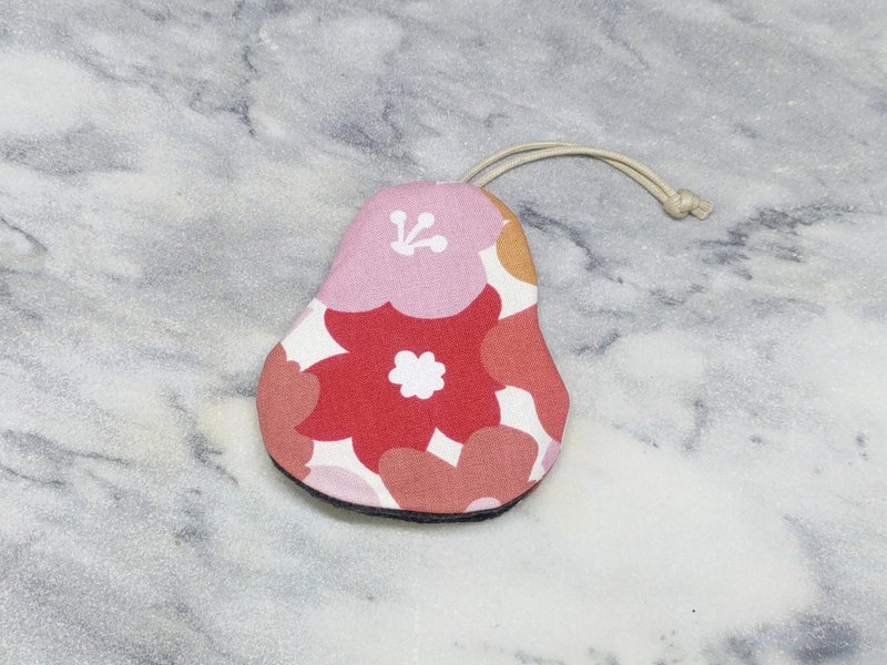 普普花 梨型鑰匙包【K251124】 - 鑰匙圈/鑰匙包 - 棉．麻 多色