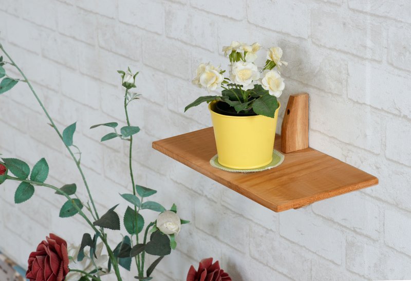 Wall-mounted Shelf - 2 pieces (L size) - ตกแต่งผนัง - ไม้ สีนำ้ตาล