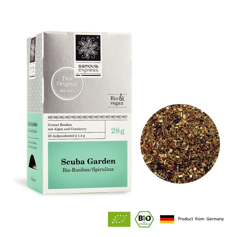 Scuba Garden / Organic Green Rooibos Tea / Express / 20 teabags - Tea - Plants & Flowers Green