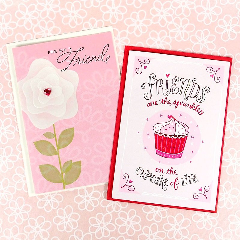 Friends are like beautiful decorations 2 into [Hallmark-card honey card series] - Cards & Postcards - Paper Pink