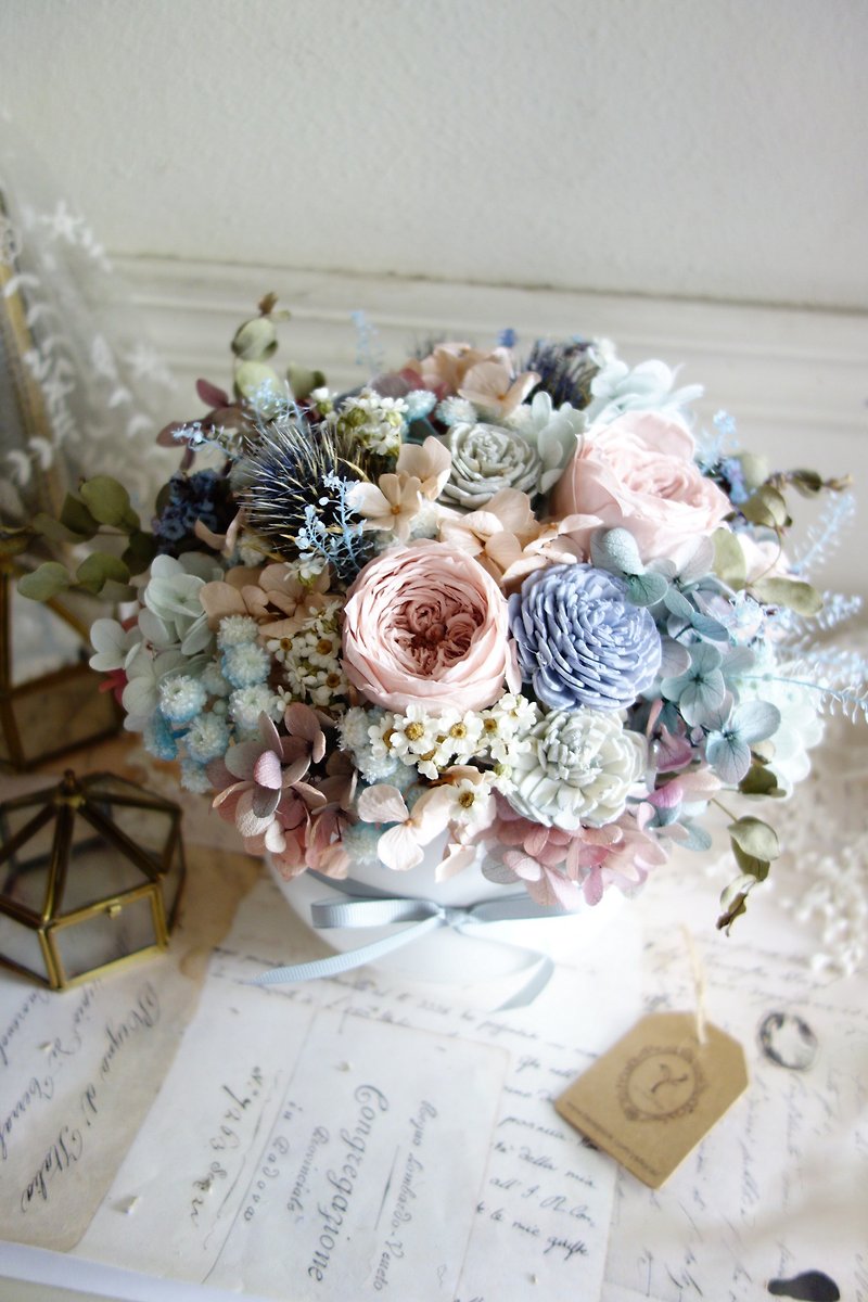 Opening Ceremony/No Withered Table Flower/Morandi Color/European Style/Potted Flower/Wedding Table Flower - Dried Flowers & Bouquets - Plants & Flowers 