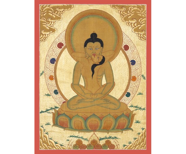 神聖な洞察力の仏のタンカ絵画 内なる平和への扉 - ショップ Boudha Stupa Thanka Centre ウォールデコ・壁紙 - Pinkoi