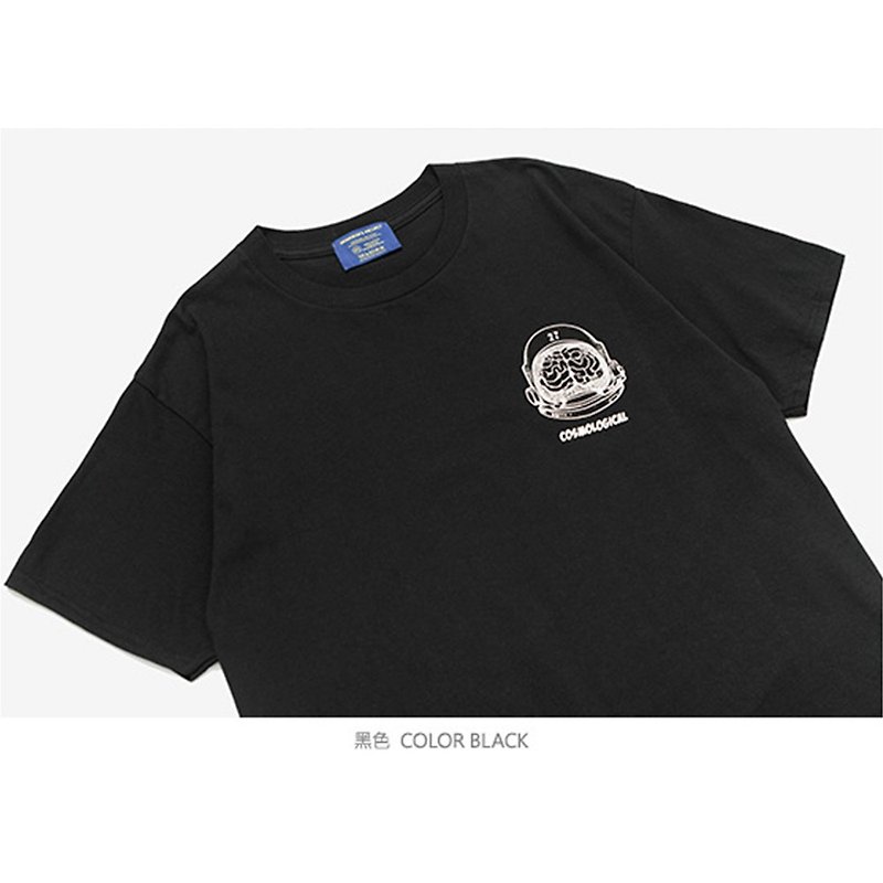 Cosmic brain cartoon image t-shirt - Men's T-Shirts & Tops - Cotton & Hemp Black