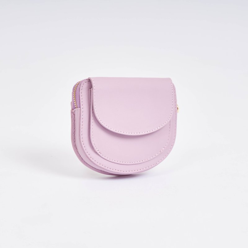 LOAFIE wallet/ card holder in Lilac - กระเป๋าสตางค์ - หนังแท้ สีม่วง