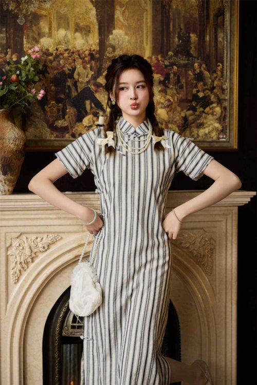 香港チャイナドレス 花 Velvet ビロード ロングワンピース 香港チャイナドレス 花 Velvet ビロード ロングワンピース