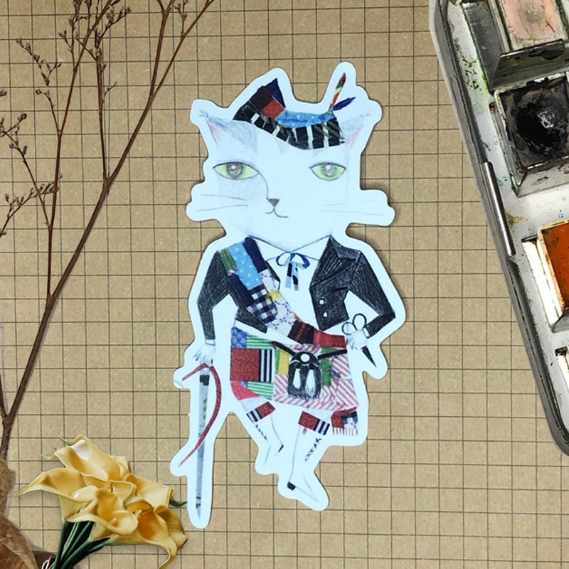 和紙貼紙/手帳貼紙 |喵肖像系列 - 貼紙 - 紙 