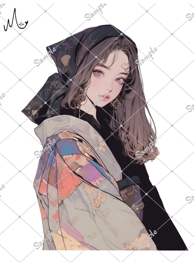 オリジナル人物ステッカー - 貼紙 - 紙 
