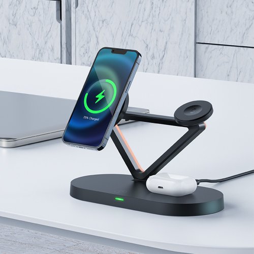 ACEFAST 臺灣總代理 ACEFAST 磁吸三合一無線充電立架E9