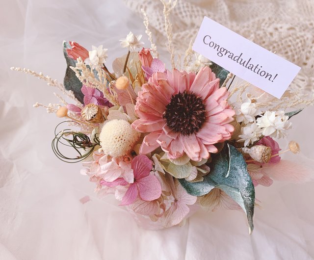 自然の鉢植えの花 カントリーピンクパープル永遠に咲く花枯れた花なし誕生日式開会式典記念式典 ショップ Felice Arte 観葉植物 Pinkoi