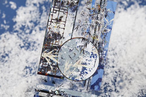 日々美術館 江雪 中國古風冬景 松竹梅 PET 和紙膠帶 貝殼光 10米卷