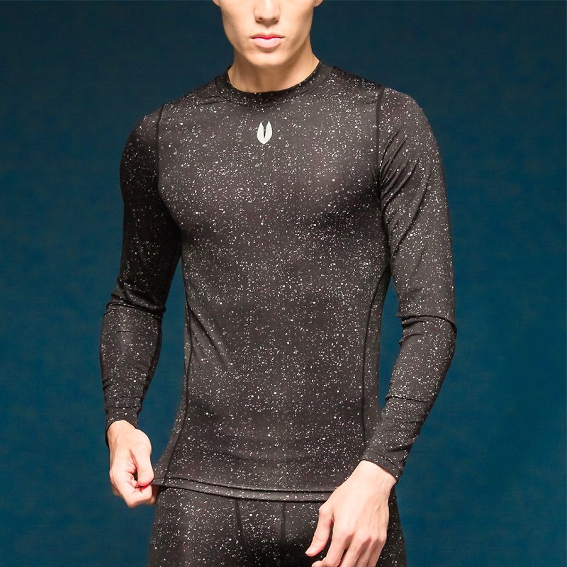 Skin Zero 1 Aeon heart long sleeve pressure garment - Stardust black sky son - Men's T-Shirts & Tops - Polyester 