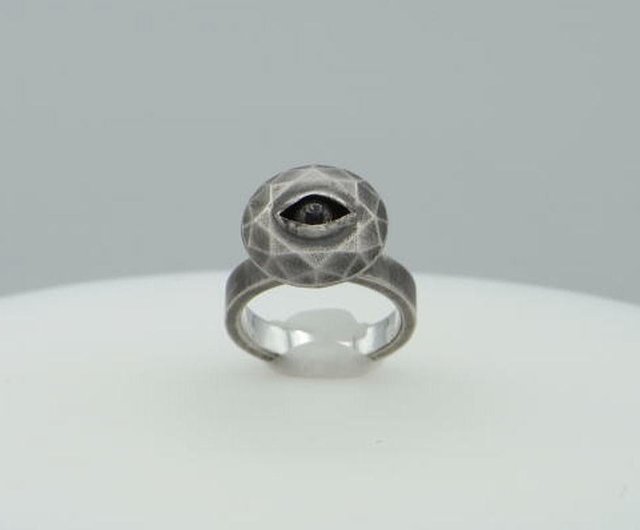 stare stone ring_4 (s_m-R.53) 銀玻戒指指环眼睛寶石jewelry sterling